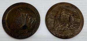 lot 101 image: Vintage Purdential Insurance Company Bronze Medals 3