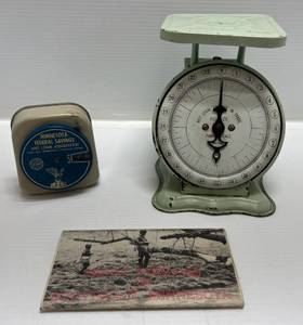 lot 119 image: Vintage Scale & Two Minnesota Collectibles Including Minnesota Federal Savings Bank And More
