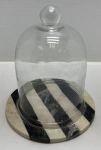 lot 146 image: Marble Cheese Plate With Glass Dome