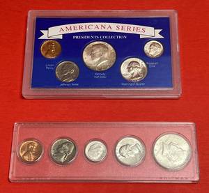 lot 165 image: 1990 Americana Series Presidents Collection Coin Set & 1964 Cion Set