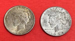 lot 170 image: 1925,1934 Peace Dollar