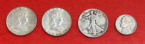 lot 175 image: 2 1963 Franklin Half Dollars, 1942 Liberty Half Dollar And More