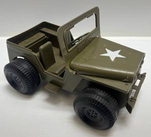 lot 221 image: Vintage 1973 Ideal Brand 13 Mighty Mo Friction Military Jeep (Works)