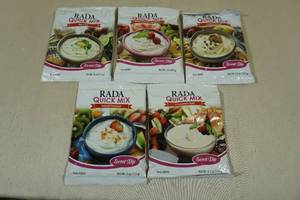 5 Rada Quick Mixes -Assorted Flavors Sweet Dips