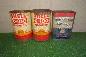 Vintage OilAntifreeze Cans