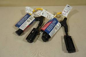 Easy Lock Male to 2 Female 2ft Extension Cords