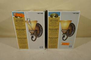 2 Hampton Bay Caffe Patina Wall Sconces
