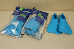 3 Sets Cressi Mini Light Fins for Kids -Sizes 8-11 & 11.5-13Blue