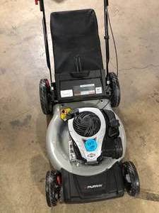 Murray 21 in. 140 cc Briggs and Stratton Walk Behind Gas Push Lawn Mower with Height Adjustment and with Mulch Bag  Customer Returns See Pictures
