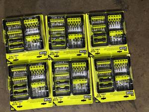Lot of RYOBI 40-Piece Impact Drive Bit Set and Socket Customer Returns See Pictures