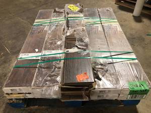 Pallet of TrafficMaster Saratoga Hickory 7 mm T x 7.6 in. W Laminate Wood Flooring (24.2 sqftcase) (10 Boxes)   Customer Returns See Pictures