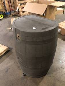 RTS Home Accents 50 Gal. Rain Barrel Walnut Colour with Brass Spigot   Customer Returns See Pictures