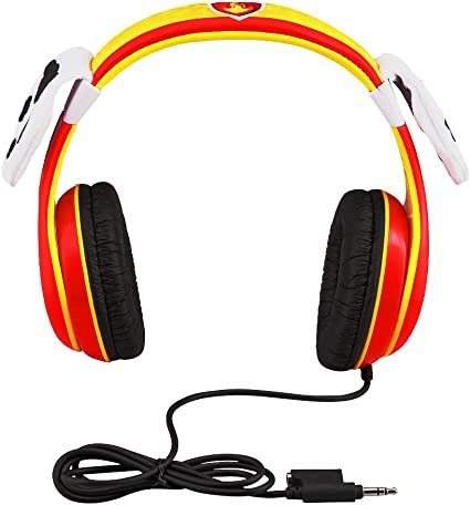 lot 570 image: NEW Paw Patrol Marshall Kids Headphones, Adjustable Headband, Stereo Sound, 3.5Mm Jack, Wired Headphones for Kids