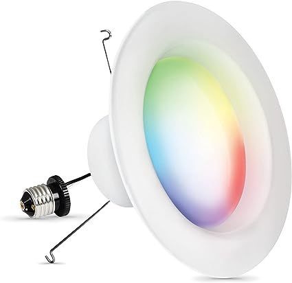 lot 542 image: Feit Electric Smart 6 Inch Recessed Light, Works with Alexa or Google Assistant, 75W Equiv, 2.4GHz WiFi Color Changing and Tunable White, Dimmable, No Hub Needed, RGBW WiFi Downlight, LEDR6RGBWAG