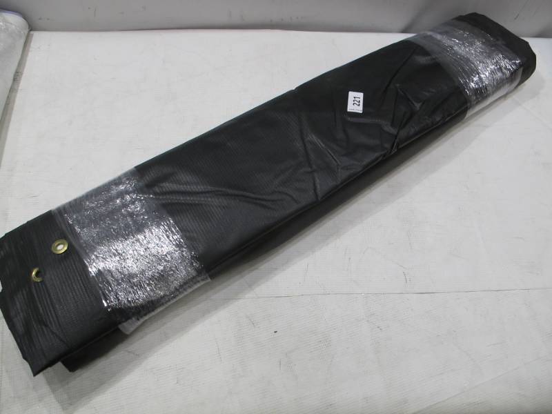 lot 422 image: NEW Vinyl Tarp - 12 x 16  Black  White Vinyl tarp with Grommets - 13 oz. Medium Lightweight Duty - DIRTY