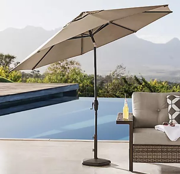 lot 384 image: Members Mark Premium 10 Sunbrella Market Umbrellas - Shale