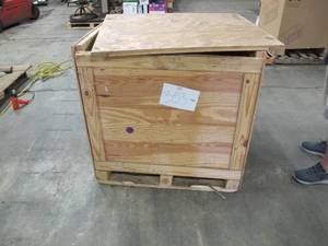 lot 353 image: Wooden Crate with Pallet Base for Easy Transporting