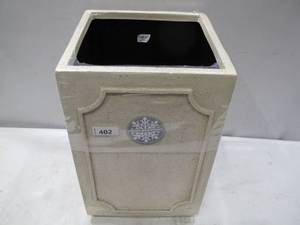 lot 402 image: NEW Members Mark 21 Square Planter - Aged White