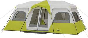 lot 434 image: CORE 12 Person Instant Cabin Tent  3 Room Huge Tent for Family with Storage Pockets for Camping Accessories  Portable Large Pop Up Tent for 2 Minute Camp Setup
