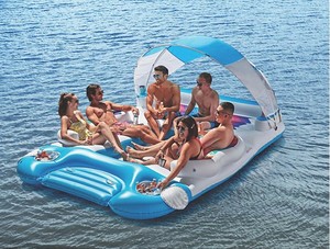 lot 391 image: NEW Members Mark Floating Island With Canopy