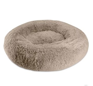 lot 620 image: NEW Canine Creations Donut Round Dog Bed - Warmly Taupe - 29 Inch Diameter