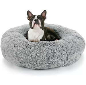 lot 623 image: Canine Creations Donut Round Dog Bed - Warmly Charcoal - 29 Inch Diameter