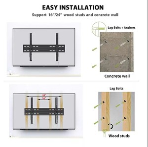 lot 624 image: Members Mark Tilting TV Wall Mount with Low Profile and Levelling Design for 32-90 inch TVs
