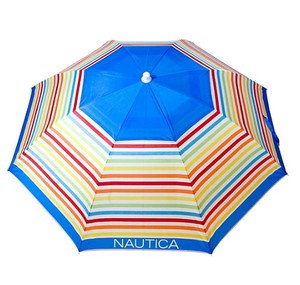 lot 645 image: NEW Nautica Home Beach Umbrella UPF 50 Rainbow