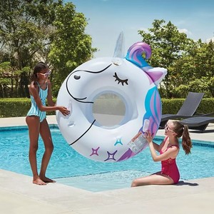 lot 672 image: NEW Members Mark Oversized Inflatable Pool Float - Unicorn