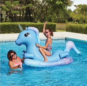 lot 676 image: NEW  Members Mark Novelty Ride-On Pool Float - Unicorn