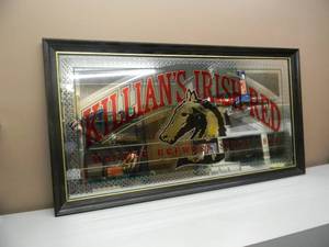 LARGE ORIGINAL VINTAGE KILLIANS IRISH RED Master Brewers Since 1864 BAR SIGN  MIRROR - ABSOLUTELY FANTASTIC PIECE - VERY NICE - APPROX 52 By 28 - SEE PICTURES