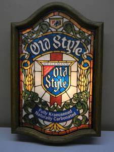 LARGE ORIGINAL VINTAGE Old Style Beer LIGHTED BAR SIGN - GREAT PIECE - VERY NICE - WORKS - APPROX 17 By 27 - SEE PICTURES