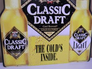 NEW OLD STOCK - ORIGINAL VINTAGE Old Style Beer CLASSIC DRAFT METAL BAR SIGN - GREAT PIECE - VERY NICE - APPROX 16 By 16 - SEE PICTURES