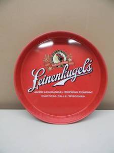 Leinenkugels Beer Chippewa Falls, Wisconsin METAL BEER TRAY - GREAT PIECE - VERY NICE - APPROX 13.5 - SEE PICTURES