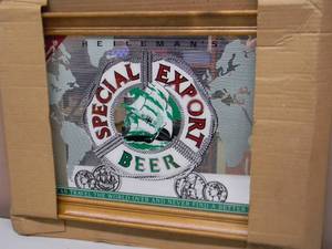 NEW OLD STOCK - VINTAGE SPECIAL EXPORT BEER MIRROR BAR SIGN - GEREAT PIECE - APPROX 21 By 16 - SEE PICTURES