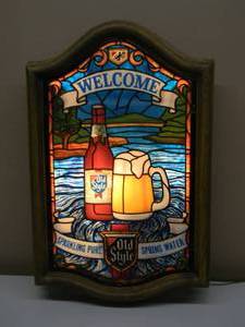 VINTAGE HEILEMANS OLD STYLE BEER WELCOME LIGHTED BAR SIGN - AWESOME PIECE - WORKS - APPROX 13 By 19 - SEE PICTURES