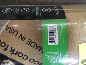 lot 10 image: Lot of 2 Eco Cork Foam 75 sq. ft. 3 ft. x 25 ft. x 3.2 mm Waterproof Premium Plus 10-in-1 Underlayment - Vinyl Plank, Laminate, Engineered Wood   Customer Returns See Pictures
