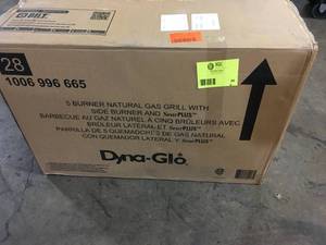 lot 36 image: Dyna-Glo 5-Burner Natural Gas Grill in Matte Black with TriVantage Multi-Functional Cooking System  Customer Returns See Pictures