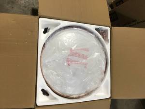 lot 40 image: YUHAO 42 in. Indoor Red Retractable Blades Ceiling Fan with Integrated Light Kit and Remote Control   Customer Returns See Pictures