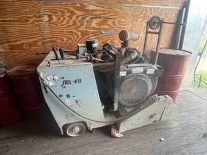 lot 66 image: Large Walk Behind Concrete Cutter with Wisconsin Motor