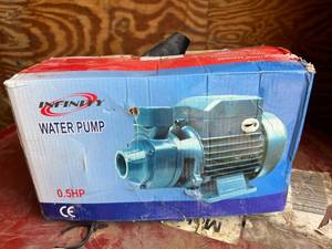 lot 95 image: NIB .5 HP Water Pump