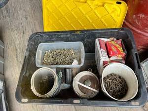 lot 96 image: Heavy Duty Tote Full of Fasteners
