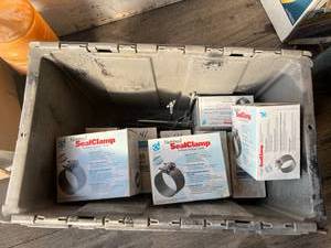 lot 124 image: Seal Clamp Exhaust Sealing Clamps on Tote