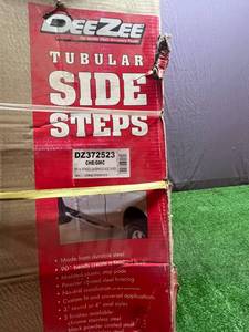 lot 158 image: NIB DeeZee Tubular Side Steps - Stainless Steel
