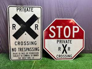 lot 164 image: Rail Road Signs
