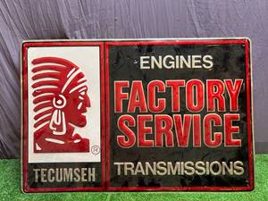 lot 180 image: Tecumseh Factory Service Metal Sign