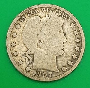 1907 Barber Silver Half Dollar