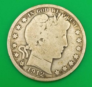 1912 Barber Silver Half Dollar