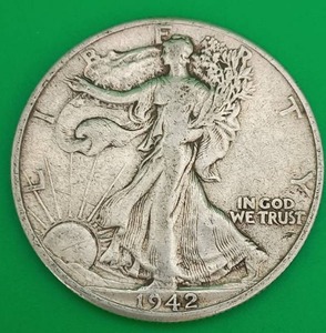 1942 Walking Liberty Silver Half Dollar