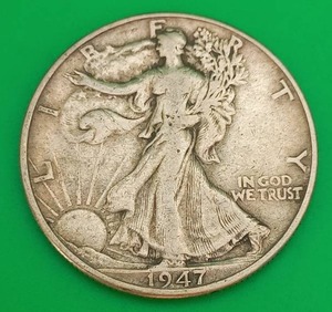 1947 Walking Liberty Silver Half Dollar
